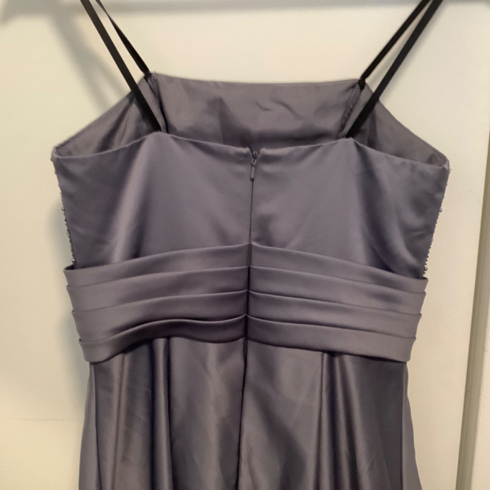 Nicole by Nicole Miller full length Ballgown, lilac, satin, strapless - Picture 3 of 7